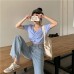 No Brand Jeans Women Full Length Wide Leg Denim Solid Vintage High Waist All-Match Womens Trousers Fashion Korean Chic Daily Leisure New Bekleidung
