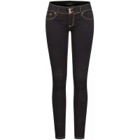 Seventyseven Lifestyle Damen Skinny Jeans Hose 5-Pockets Kontrastnähte Bekleidung