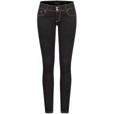 Seventyseven Lifestyle Damen Skinny Jeans Hose 5-Pockets Kontrastnähte Bekleidung