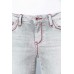 SOCCX Damen Bermudas Jeans ROMy mit bedruckter Innenseite Bekleidung