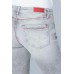 SOCCX Damen Bermudas Jeans ROMy mit bedruckter Innenseite Bekleidung