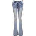 Women's Kiss Bootcut Jeans Stonewash Blue Sizes 34 to 44 Bekleidung