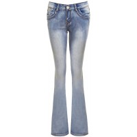 Women's Kiss Bootcut Jeans Stonewash Blue Sizes 34 to 44 Bekleidung