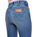 Wrangler Damen Jeans Retro Flare High Waist Denim Blau Pine Field W28 L30 Bekleidung