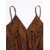 Floerns Women's V Neck Sleeveless Spaghetti Strap Cami Romper Jumpsuit Chocolate Brown L Bekleidung