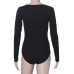 Kolylong® Heiße Frauen-gewelltes Vorder Plunge Cotton Lace up Gymnastikanzug Jumpsuit Bekleidung