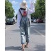 Damen Jeans Denim Gerade Hosen Verstellbarer Schultergurt Overall Latzhose Bekleidung