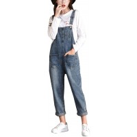 Damen Overall Denim Latzhose Jeans Mit Hosenträgern Bekleidung