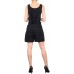 Daphnea Damen Latzshorts - schwarz Kurze Latzhose Overalls für Damen ZADIEBLACK-S-10 Bekleidung