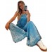 DFGHN Casual Denim-Latzhose Für Frauen Wide Leg Jeans Ärmel Overall Strumpfhose Flare XXL Bekleidung