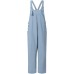 Style Dome Damen Latzhose Loose Overall Jumpsuit Casual Lange Retro Stylisch Sommerhose Blau S Bekleidung