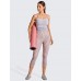 CRZ YOGA Damen Yoga Capri Leggings Sport Hose mit Hoher Taille-Nackte Empfindung -48cm Streifen Multi 1 19'' - R418 36 Bekleidung