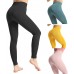 Dylung Damen Lauf-Leggings mit hohem Bund und Seitentaschen Frauen Hip Lifting Übung Fitness Laufen High Waist Yoga Hosen Bekleidung