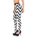 ESRA Sale Angebot Damen Leggings Zebra-Look Legins Schwarz Weiß Hose Gestreifte Legings Gemusterte Leggins L81 Bekleidung