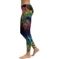 MAYUAN520 Leggings Frauen Mandala Blumen 3-D-Drucken Gradient Legging Fitness Leggins mit hoher Taille Hose Hose M Bekleidung