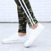 YUANYUAN520 Damen-Leggings in Camouflage-Optik zweiseitig weiße Streifen Skinny Leggings elastische Taille für Workout legere Leggings Bekleidung