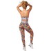 Zumba Fitness Damen Weit Jacquard Bund Kompression Sexy Sport Workout Wb Legging Bekleidung