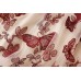 Carolilly Damen Langer Tüllrock mit Schmetterlings-Stickerei in der Taille elastisch Casual Rot One size Bekleidung