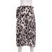 Damen Leopardenmuster Rock Chiffon Verband Einstellbar Hoher Taille Lässig Lose Sommer Röcke Bekleidung