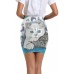 LUPINZ Damen Minirock mit Katzenmotiv figurbetont über dem Knie Bekleidung
