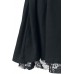 Rotterdamned Floral Lace Skirt Frauen Mittellanger Rock schwarz Anlässe & Feiertage Basics Bekleidung