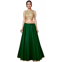Women's trendy Full Flare Fully Stitched Lehenga Partywear Ready to wear Solid Skirt Bekleidung