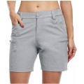 AFFGEQA Sommer Shorts Damen Hotpants Casual Mode Kurze Hosen Bequeme Hohe Taille Einfarbig Sportshorts Strandshorts Mit Taschen Bekleidung