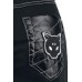 Gothicana by EMP Schwarze Shorts mit weißen Nähten und Patches Frauen Short schwarz Basics Bekleidung