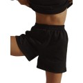 Huyghdfb Damen Casual Comfy Sport Shorts Einfarbige elastische Taillentaschen Summer Beach Short Lounge Pants Bekleidung