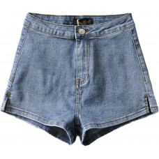 Luandge Damen Hohe Taille Skinny Sexy Denim Shorts Streetwear Mode Abnehmen Butt Lifting Washed Denim Pants Summer Bekleidung