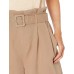 The Drop Rosie Paperbag-Falten-Shorts lange Shorts hoch geschnitten mit Gürtel Bekleidung