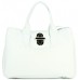 Belli Echt Leder Handtasche Damen Ledertasche Umhängetasche Henkeltasche in weiß - 36x25x18 cm B x H x T Schuhe & Handtaschen