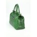 Belli The Bag XXL Leder Henkeltasche Handtasche Damen Ledertasche Umhängetasche in grün kroko - 38x26x18 cm B x H x T Schuhe & Handtaschen