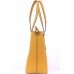 Flora& Co Handtasche 9179 Damen Arbeit Shopper Tasche Handtasche Elegant Henkeltasche für Büro Gelb Schuhe & Handtaschen