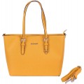 Flora& Co Handtasche 9179 Damen Arbeit Shopper Tasche Handtasche Elegant Henkeltasche für Büro Gelb Schuhe & Handtaschen
