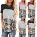 TOFOTL Oberteile Damen Lässige Kurzarm-T-Shirts für Frauen mit O-Ausschnitt Schlangen-Pailletten-Tunika Elegante Oberteile Bekleidung