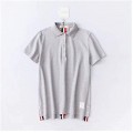 WDSFT Damen Kurzarm Button-Down-Polo-Hemd Tops Color Gray Size M Bekleidung