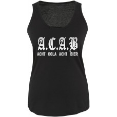 Comedy Shirts A.C.A.B - Damen Frauen Tank Top Gr. S bis XL Diverse Farben Bekleidung