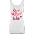 Shirtracer - Muttertagsgeschenk - Beste Mama der Welt Blumen - Tanktop für Damen und Frauen Tops Shirtracer Bekleidung