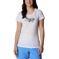 Columbia Damen Daisy Days T-Shirt mit grafischem Aufdruck Weiß Bär-Motiv White Bear Graphic XL 1934592 Bekleidung