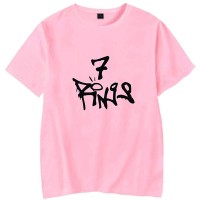 Damen Sommer Rundhals-T-Shirt Ariana Grande Merchandise Print T-Shirt Teenie Mädchen Nette Baumwolle Kurzarm Top Bekleidung
