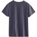 Dresswel Damen Mondzyklus Mondphasen Raum T-Shirt Kurzarm mit Rundhalsausschnitt Tee Sonnenblume Drucken Basic Shirt Sommer Oberteile Bekleidung