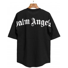 Herren und Damen T-Shirt Palm Angel Kurzarm Casual Buchstaben mit Rundhalsausschnitt aus Baumwoll Fledermausärmeln A S Bekleidung