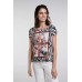 Oui Damen T-Shirt mit Lurex-Highlights lässig geschnitten Animal Casualmode Bekleidung