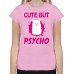 Shirtracer - Sprüche - Cute but Psycho Alpaka - Tailliertes Tshirt für Damen und Frauen T-Shirt Shirtracer Bekleidung
