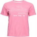 Superdry Damen Kastiges Vintage Logo Outline Piping T-Shirt Bekleidung