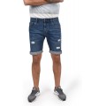 Indicode Hallow Herren Jeans Shorts Kurze Denim Hose im Destroyed-Optik aus Stretch-Material Regular Fit Bekleidung