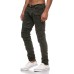 Megastyl Biker-Jeans Herren Hose Stretch-Denim Slim-Fit Zipper Destroyed Bekleidung