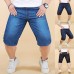 Celucke Herren Oversize Jeansshorts Denim Kurze Hose Stretch Sommer Jeans Bermuda Strand Sweatpants Bequeme Atmungsaktives Bekleidung