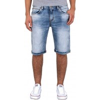 ESRA Herren Jeans Shorts Herren Kurze Hosen Herren Kurze Jeans Hose Bermuda Shorts Sommer Hose A370 Bekleidung